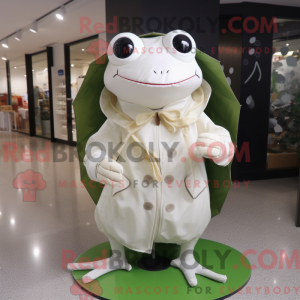 White Frog maskot kostume...