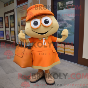 Tan Orange mascot costume...