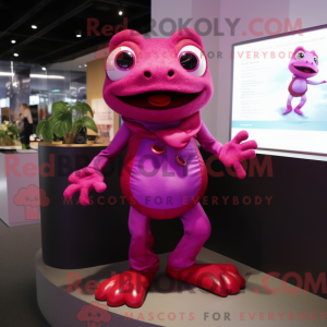 Magenta Frog maskot...