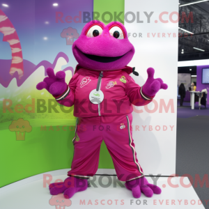 Magenta Frog maskot...
