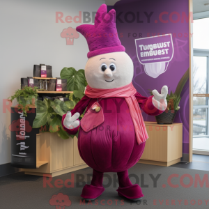Magenta Turnip Maskottchen...