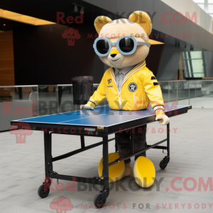 Yellow Ping Pong Table...