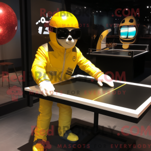 Yellow Ping Pong Table...