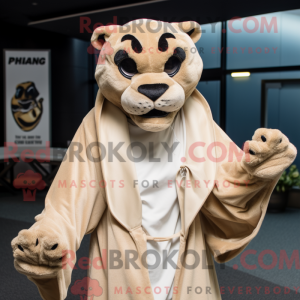 Beige Panther mascot...