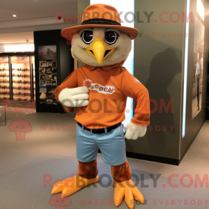 Orange Falcon Maskottchen...