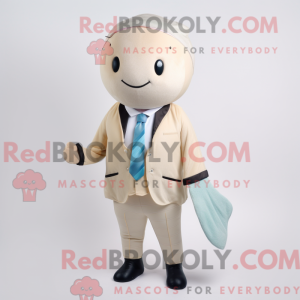 Beige Narwhal mascot...