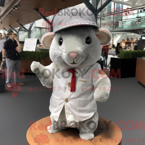 Sølv hamstermaskot drakt...