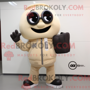 Cream Computer mascot...