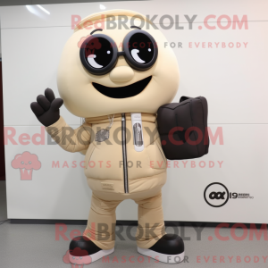 Cream Computer maskot...