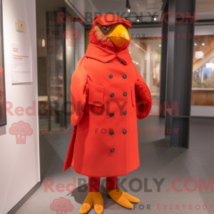 Red Canary mascot costume...