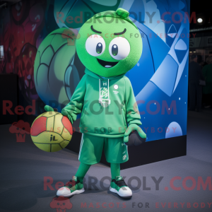 Green Handball Ball mascot...