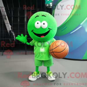 Green Handball Ball mascot...