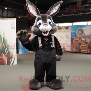 Sort Wild Rabbit maskot...