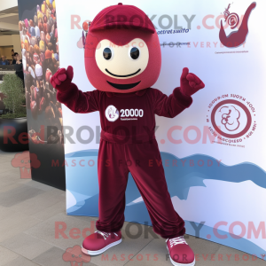 Maroon Acrobat mascot...