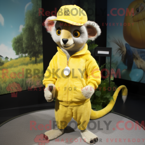 Lemon Yellow Lemur mascot...