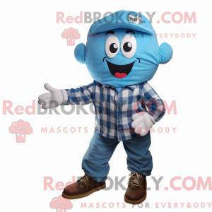 Blue Heart maskot kostume...