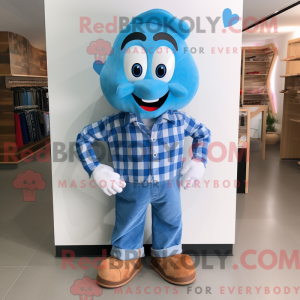 Blue Heart mascot costume...