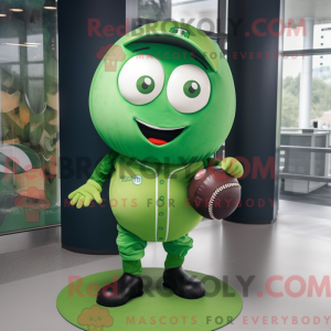 Grøn baseball bold maskot...