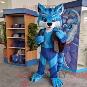Blauer Rotluchs Maskottchen...