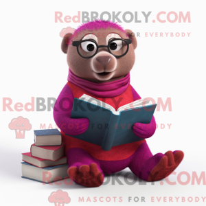 Magenta Seal mascot costume...