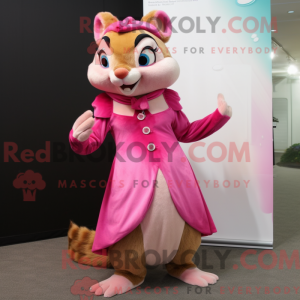 Pink Chipmunk mascot...