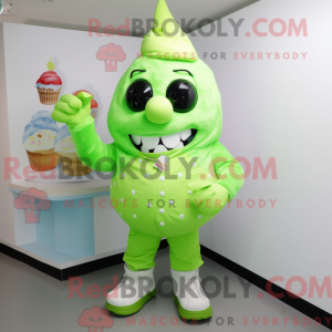 Lime Green Ice Cream mascot...