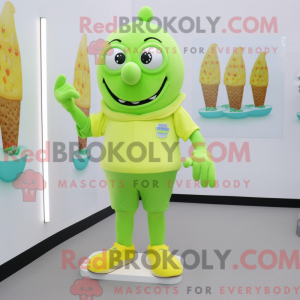 Lime Green Ice Cream mascot...