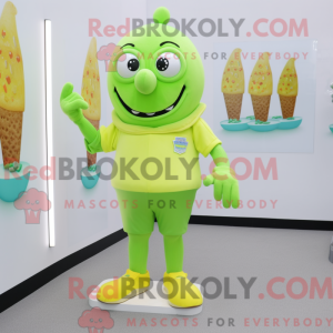 Lime Green Ice Cream maskot...