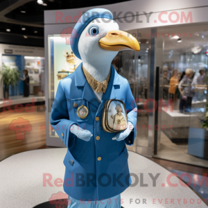 Blå albatros maskot kostume...