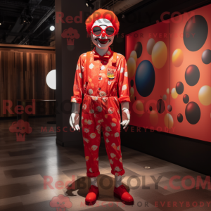 Red Evil Clown mascot...