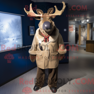 Navy Elk mascot costume...