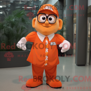 Orange Chief maskot kostume...