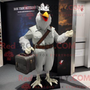 Silver Rooster mascot...