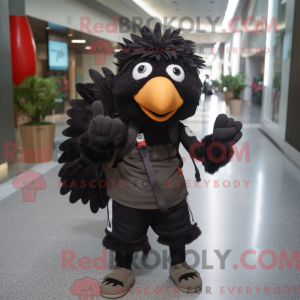 Black Turkey mascot costume...