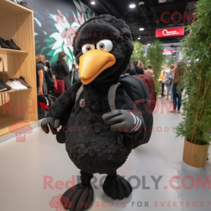 Sort Tyrkiet maskot kostume...