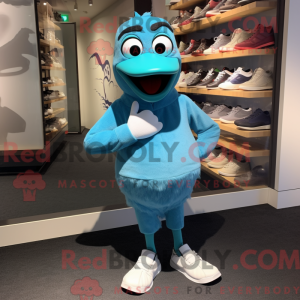 Maskottchenkostüm Cyan...