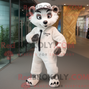 White Civet mascot costume...