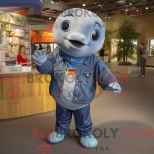 Gray Whale maskot drakt...