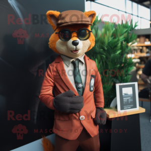 Rust Weasel maskot kostume...