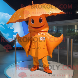 Postava maskota oranžového...