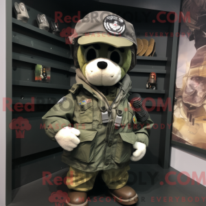 Grå grøn baret maskot...