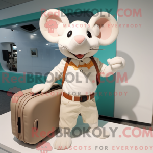 Cream Mouse maskot kostume...