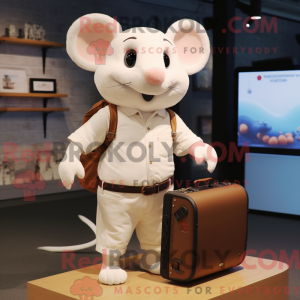 Cream Mouse maskot kostume...