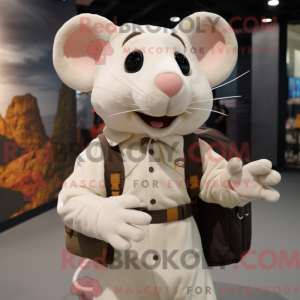 Cream Mouse maskot kostume...