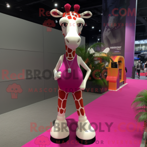 Magenta Giraffe mascot...
