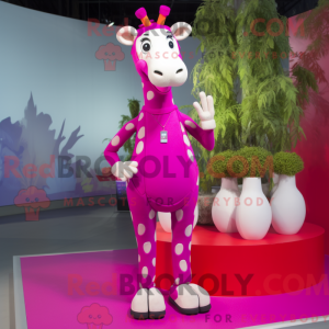 Magenta Giraffe mascot...