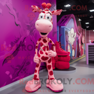 Magenta Giraffe mascot...