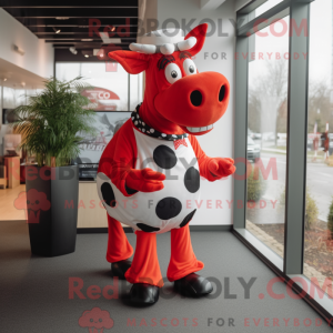 Red Holstein Cow mascot...