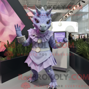 Lavender Triceratops mascot...