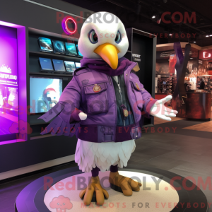 Purple Dove mascot costume...